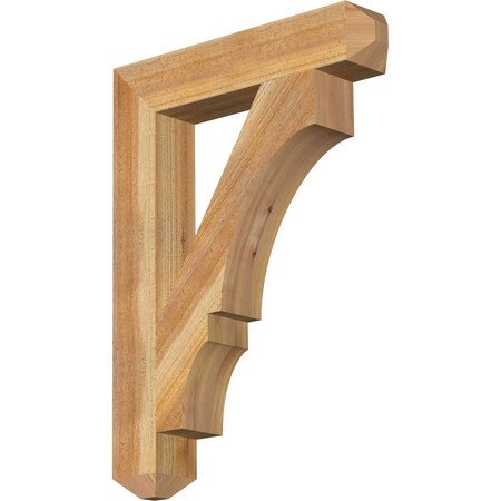 Ekena Millwork Balboa Craftsman Rough Sawn Bracket, Western Red Cedar, 4"W x 22"D x 30"H BKT04X22X30BOA04RWR